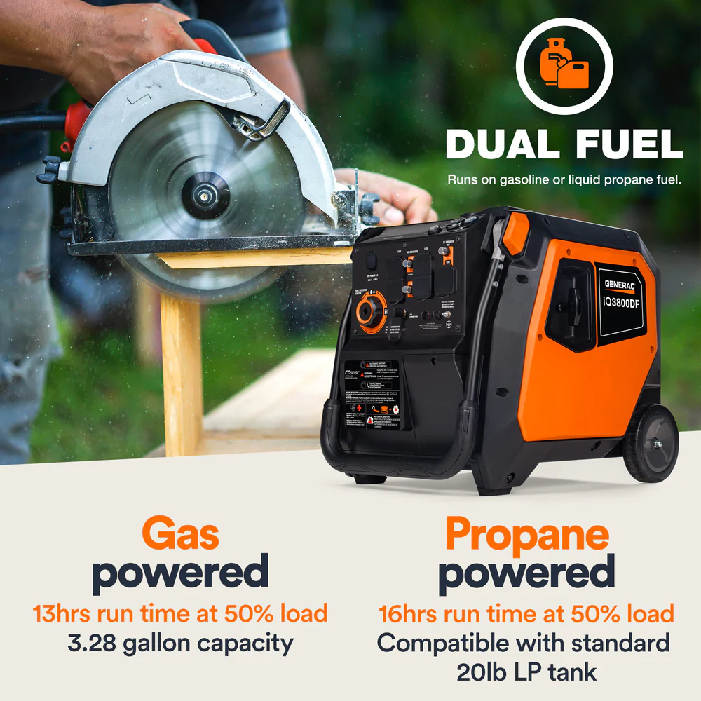 Generac iQ3800 DF 8944 Générateur Dual Fuel 3000W/3800W Inverter COsense – Neuf - Image 5