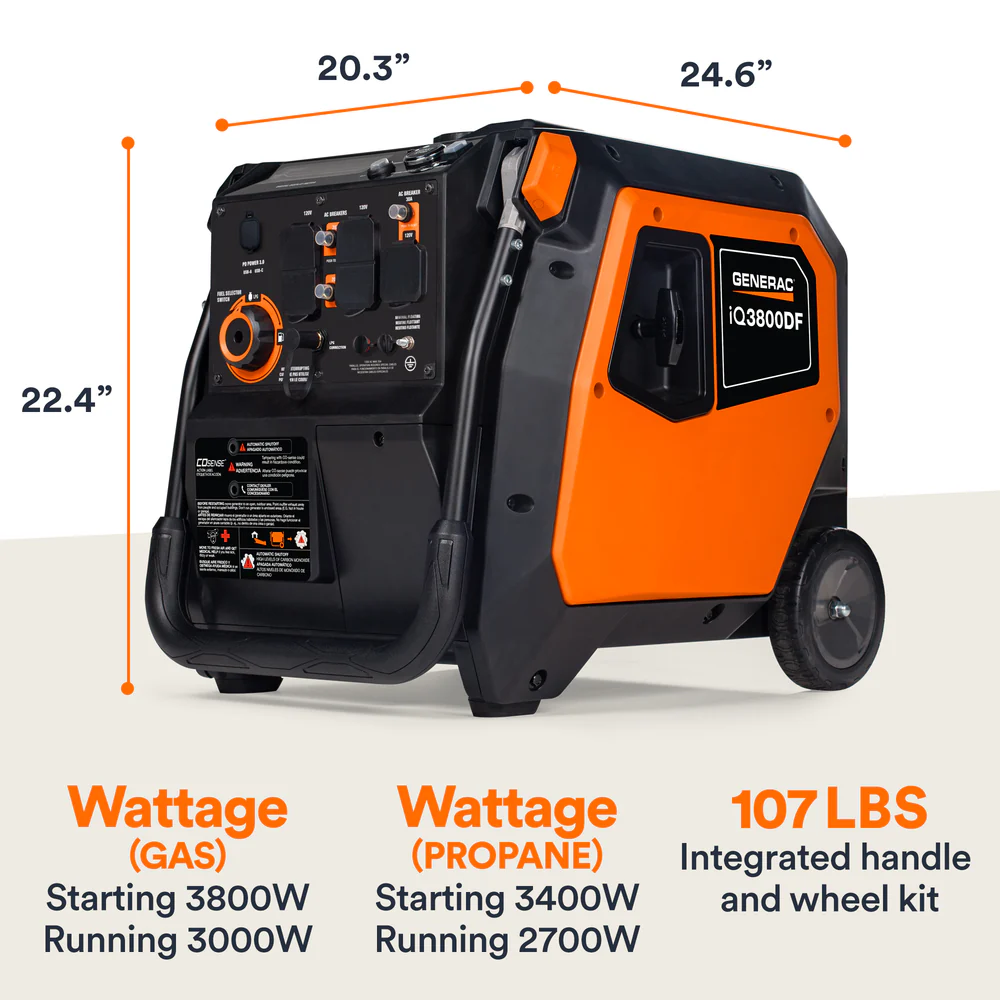 Generac iQ3800 DF 8944 Générateur Dual Fuel 3000W/3800W Inverter COsense – Neuf - Image 7