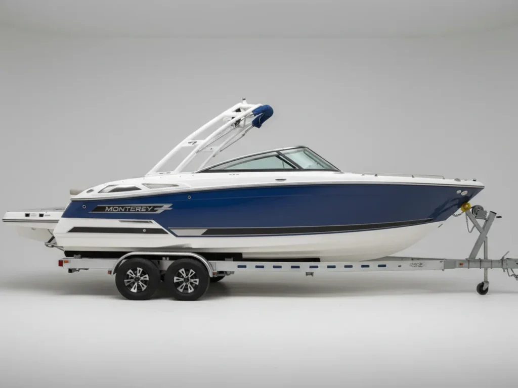 Monterey 275 SS Bowrider 2024 À Vendre – Moteur Mercury 400 Verado DTS, Tour de Wakeboard Arctic et Remorque Incluse